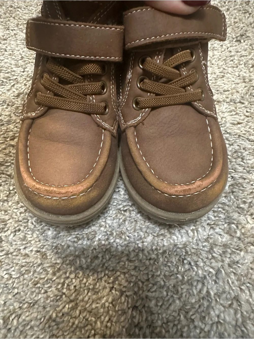 The Children's Place Brown Velcro & Lace Toddler Boots